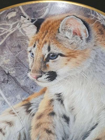 Franklin Mint First Encounter Glen Loates Tiger Porcelain Co - Thumbnail 2