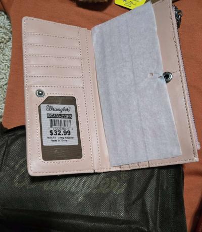 Wrangler Cow Print BiFold Wallet in Pink Cow print - Thumbnail 2