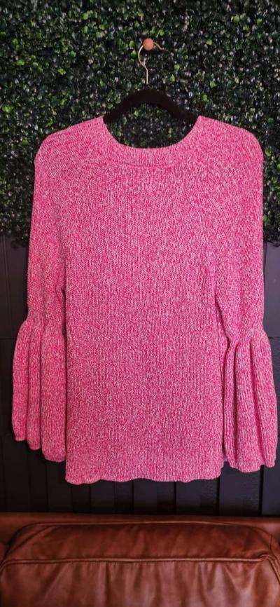 Knit Sweater G by Giuliana Bell Sleeve Pink Pullover - Thumbnail 3