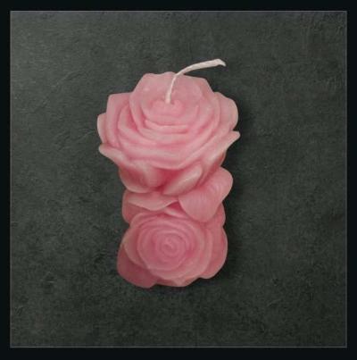 Double Rose Shaped Candles - Thumbnail 5