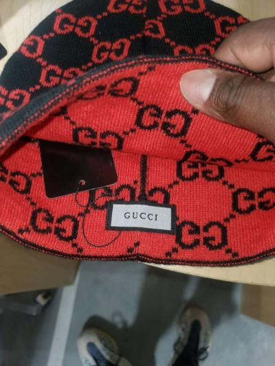 Gucci Signature Black and Red Beanie - Thumbnail 2