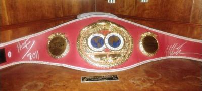 IBF Championship Belt signed by Mike Tyson 2011 Hall of Fame - Austin, Texas