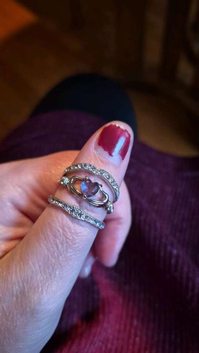 BRAND NEW 3pc purple Celtic rings size 9 - Thumbnail 2