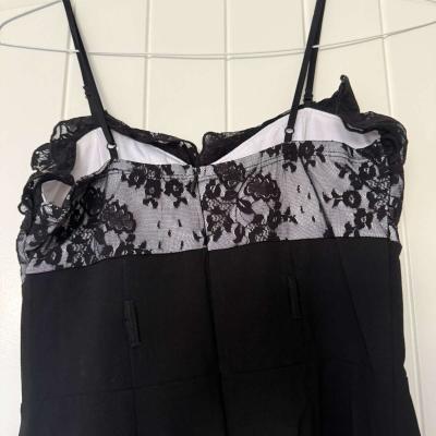 Black Lace Slip Dress with BuiltIn Bra  LingerieInspired Fit - Thumbnail 4