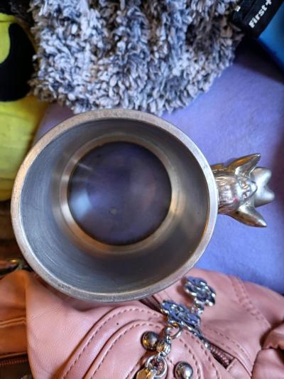 vintage pewter tankard - Thumbnail 3