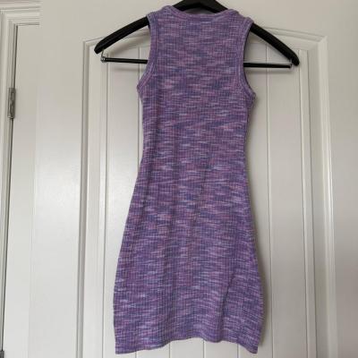 Lavender Ribbed Bodycon Mini Dress XXS  Worn Once  Stretchy - Thumbnail 2