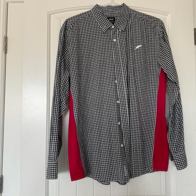 BRAND NEW XL Publish Black  White Gingham Shirt w Red Side P - Los Angeles, California
