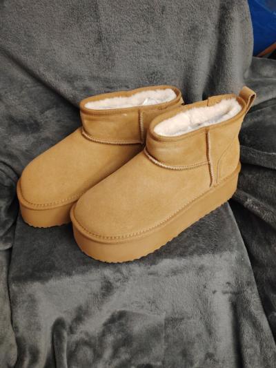 DREAM PAIRS Platform Winter Boots Brown/8.5 - Thumbnail 2