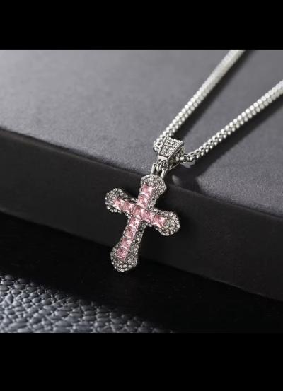zircon cross pendant chains - Thumbnail 3