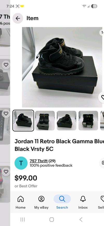 Jordan 11 Retro Black gamma blue black vrsty 5c - Thumbnail 2