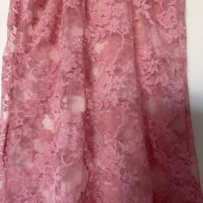 Sheer Dusty Rose Lace Racerback Tank Top  Romantic Boho - Thumbnail 4