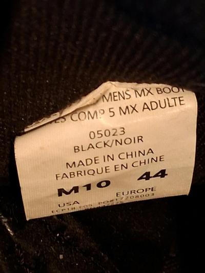 Comp 5 Fox Motocross Boots M10 44 never used without box - Thumbnail 6