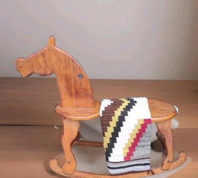 Vintage Wooden Oak Rocking Horse - Thumbnail 4