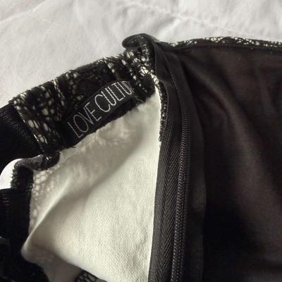 Love Culture Black Lace Strapless Padded Corset Peplum Top - Thumbnail 6