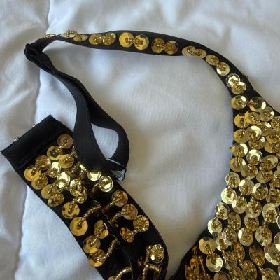 Brand HandEmbellished Gold Sequin Performance Bra  Showgirl - Thumbnail 3