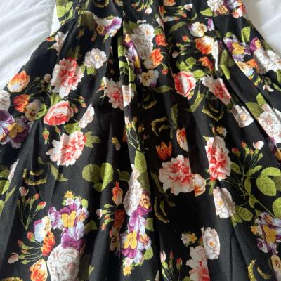 Sugarmint Strapless Black Floral Fit  Flare Dress  BuiltIn P - Thumbnail 6
