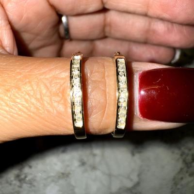 10k Gold Hoop Earrings - Thumbnail 2