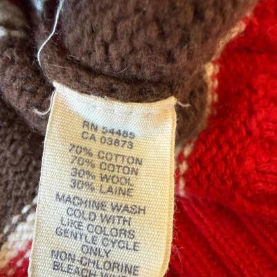 American Eagle Outfitters Red  Brown Striped 30 Wool Blend C - Thumbnail 5