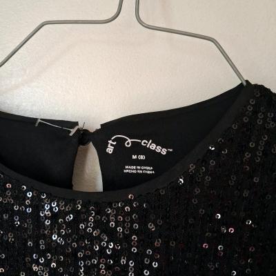 Girls size 10 art class  black sequence  top and bottom set - Thumbnail 3