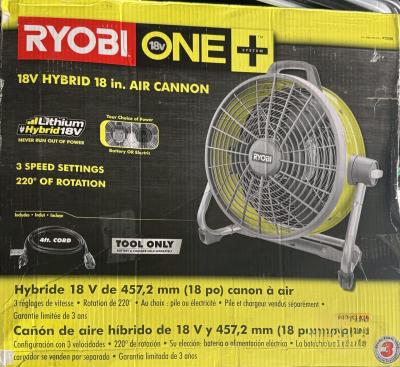 Ryobi 18v hybrid 18 inch air cannon