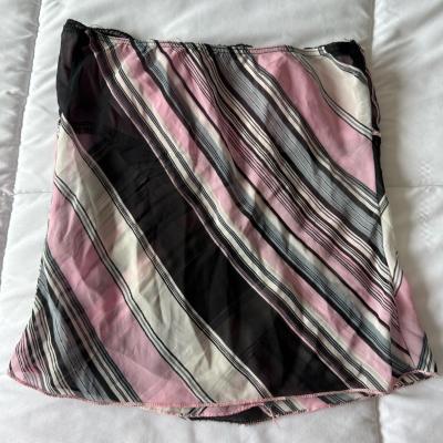 Blush  Black Sheer Striped LaceTrim Strapless Top  Size Smal - Thumbnail 5