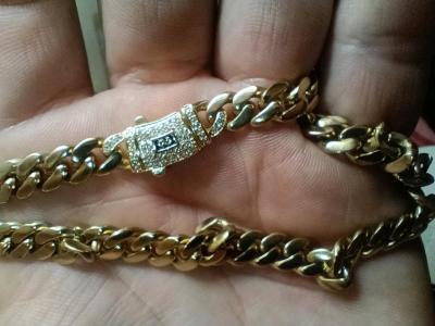 14k gold Cuban link chain - Thumbnail 5