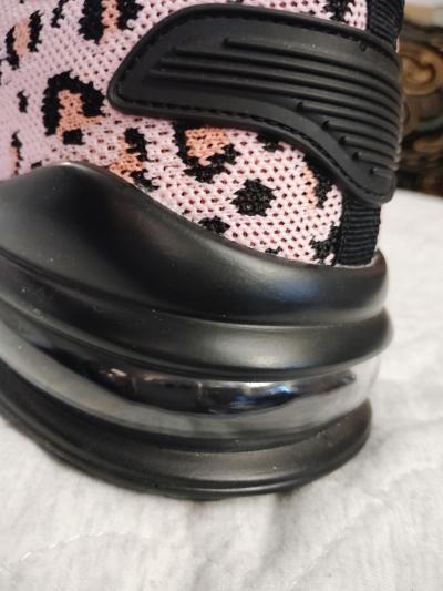 Pink Leopard Print Slip Resistant Safety Shoe - Thumbnail 4