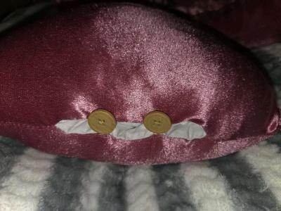 Valentines Snuggle Buddies Pink Velvet Bow PillowIt has a he - Thumbnail 2