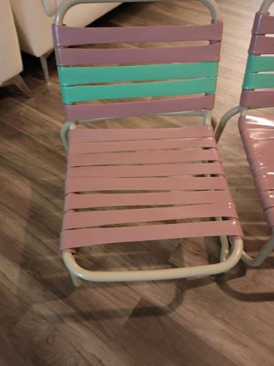 Pair of armless pool beach chairs - Thumbnail 3