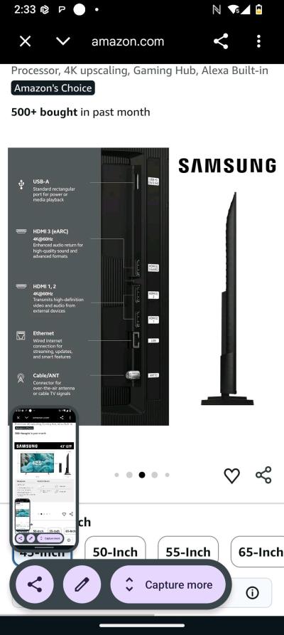 Samsung 43 inch TV QLED - Thumbnail 3