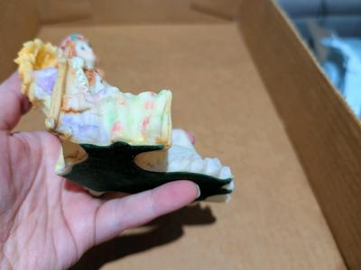 Ks Collection Vintage Angel Figurine with Child in Bed - Thumbnail 4