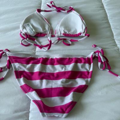Forever 21 Pink  White Striped Triangle Bikini Set - Thumbnail 5