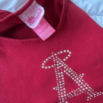Los Angeles Angels Rhinestone Ribbed Tank Top Y2K Era Ballpa - Thumbnail 4