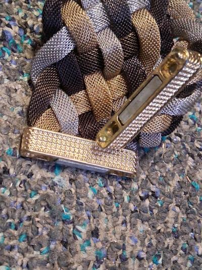 TriColor Braided Mesh Bracelet with Magnetic Clasp - Thumbnail 6