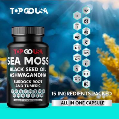 Sealed Sea Moss Complex Capsules with Black Seed Oil Ashwaga - Los Angeles, California