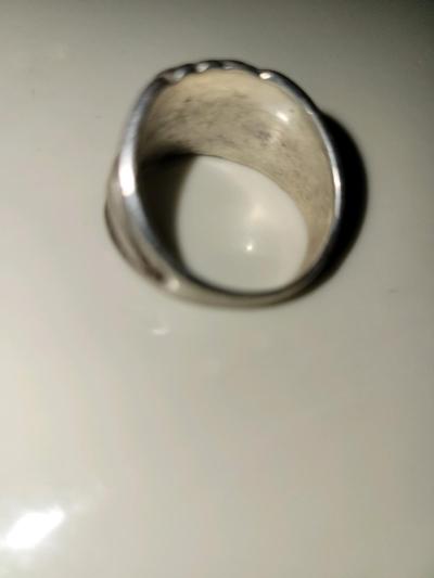 Southwestern Style Sterling and Turquoise Vintage Ring - Thumbnail 3
