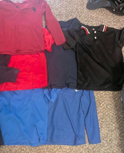 mixed sleeves uniform shirts