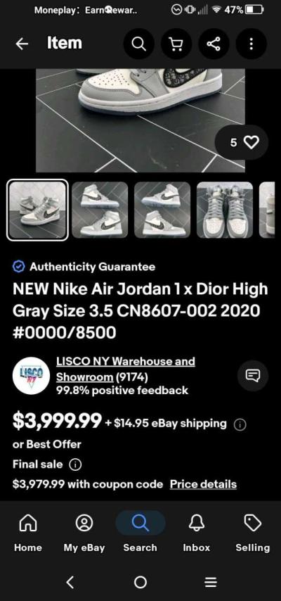 Nike Air Dior high tops - Thumbnail 3