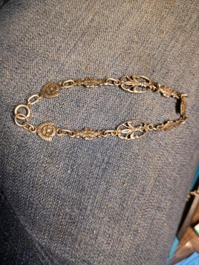 vintage 800 silver bracelet - Thumbnail 2