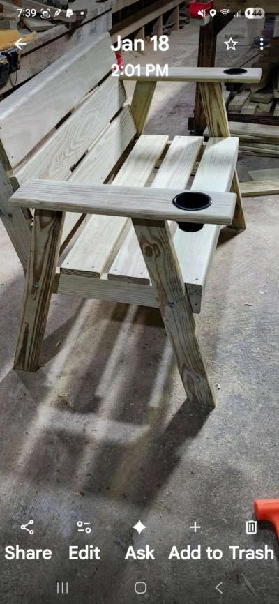 HandBuilt Outdoor Chairs Benches Swings  Crosses - Thumbnail 4