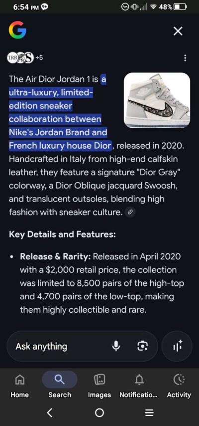 Nike Air Dior high tops - Thumbnail 2