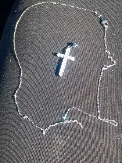 925 silver diamond cross - Thumbnail 2