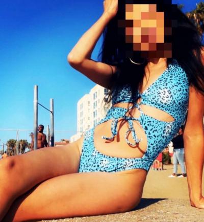 Turquoise Leopard CutOut OnePiece Swimsuit w Padded Bra  Lac - Thumbnail 2