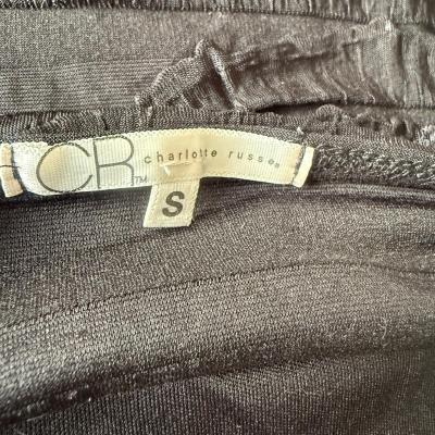 Charlotte Russe Black Strapless Ruffle Bustier Mini Top - Thumbnail 4