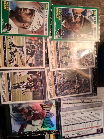 6 signed sports card collection and bobble heads