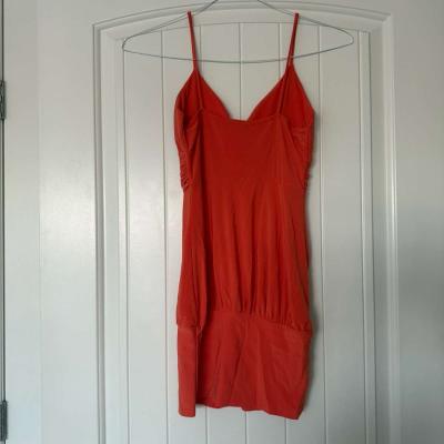 Wet Seal Red Orange Empire Waist Mini Dress with BuiltIn Pad - Thumbnail 5