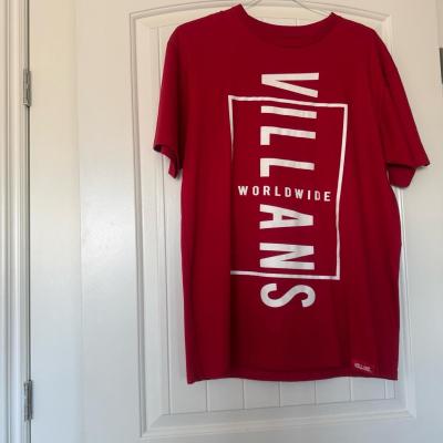 Villans Worldwide Red Graphic TShirt  Bold Streetwear State