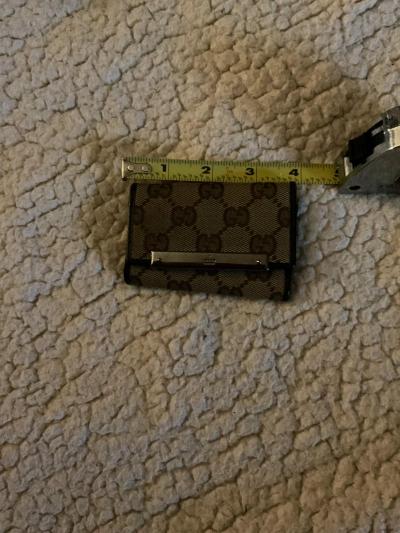 Authentic Gucci GG Supreme canvas and leather cardholder - Thumbnail 5