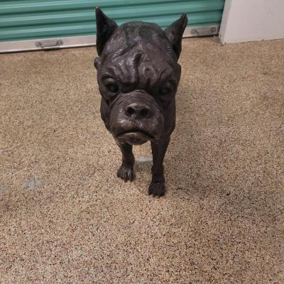 Boxer dog solid bronze statue - Thumbnail 5