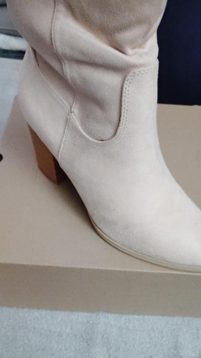 Coutgo Womens Faux Suede Knee High Stretch Winter Boots Side Zipp Size 8 - Thumbnail 7